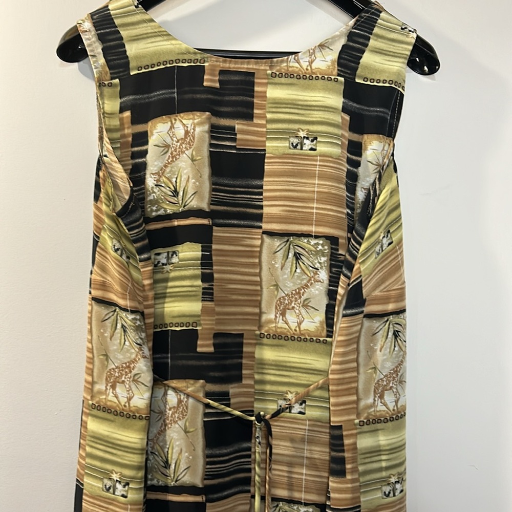 Penningtons women’s 16 sleeveless dress safari tropical‎ elephant print maxi - Picture 7 of 9